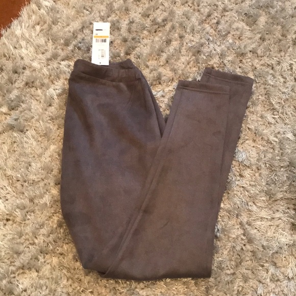 NWT Kenzie gray suede leggings - Picture 2 of 6